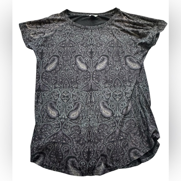 Lucky Brand Multicolor Split Back Elegant Paisley Print Women's Top Size 1X - Picture 6 of 12